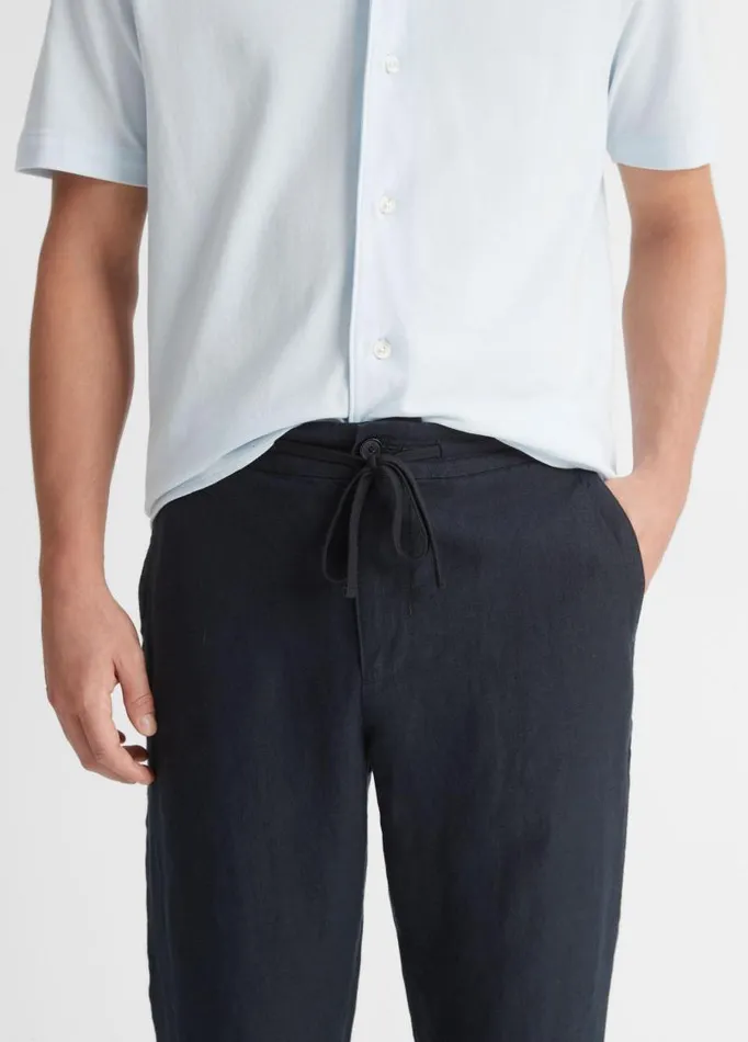 Men Pants and Shorts Vince Lightweight Hemp Pant Coastal Blue