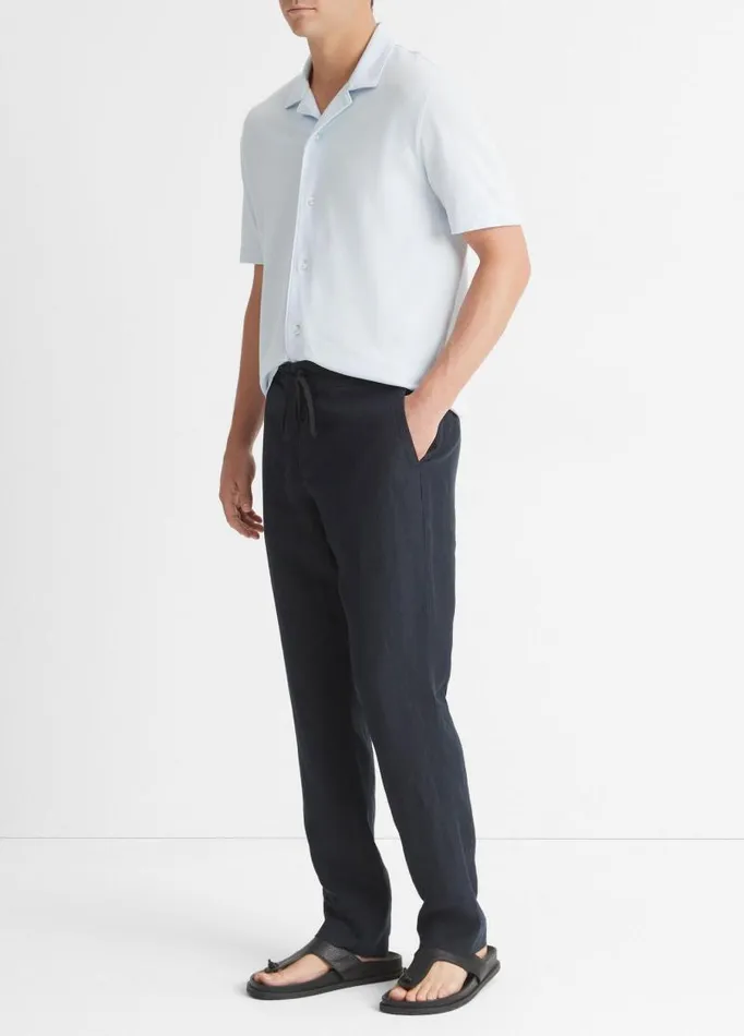 Men Pants and Shorts Vince Lightweight Hemp Pant Coastal Blue
