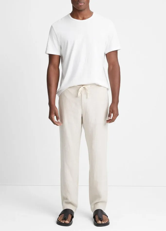 Men Pants and Shorts Vince Lightweight Hemp Pant Pumice Rock