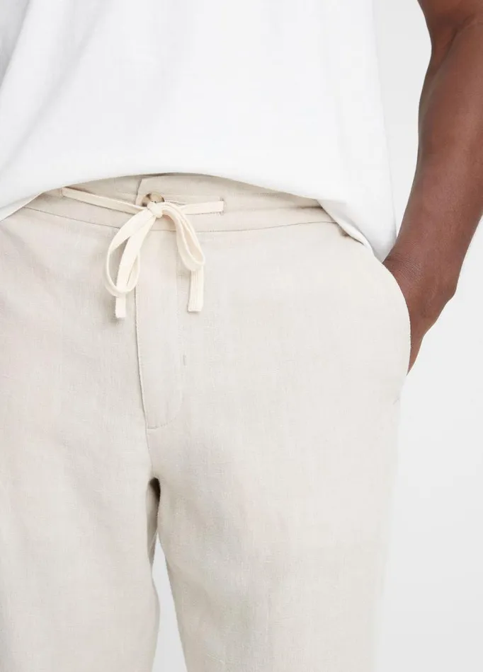 Men Pants and Shorts Vince Lightweight Hemp Pant Pumice Rock