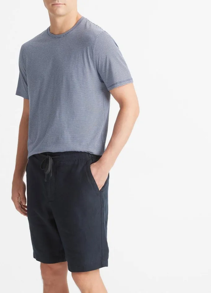 Men Pants and Shorts Vince Lightweight Hemp Short Coastal Blue
