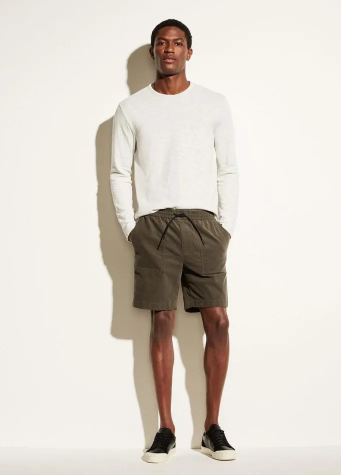Men Pants and Shorts Vince Micro Cord Pull On Short Frog