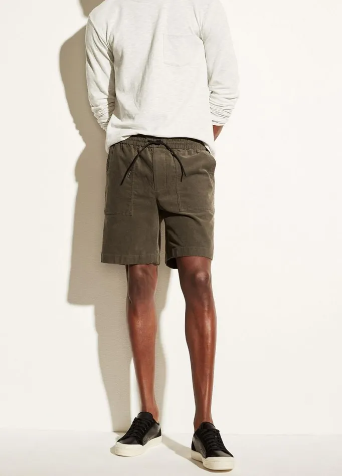 Men Pants and Shorts Vince Micro Cord Pull On Short Frog