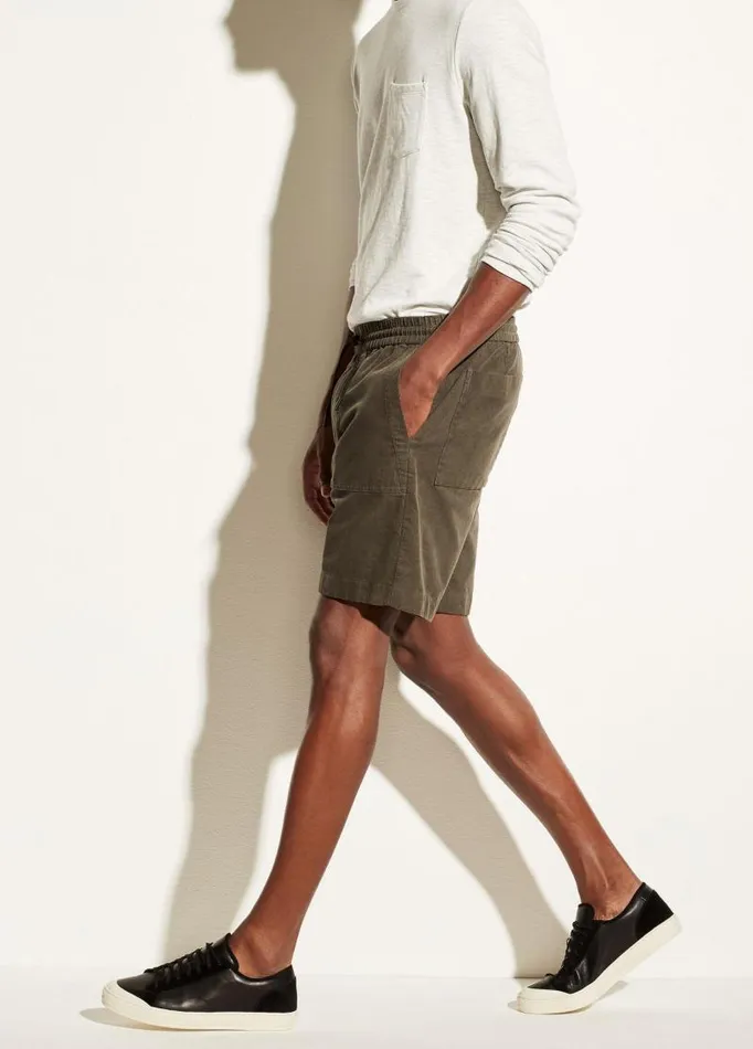 Men Pants and Shorts Vince Micro Cord Pull On Short Frog