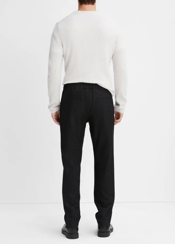 Men Pants and Shorts Vince Virgin WoolBlend Flannel Trouser Heather Black
