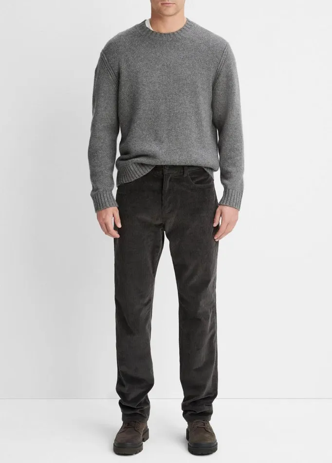 Men Pants and Shorts Vince Wide Wale Corduroy Pant Dark Anchor Grey