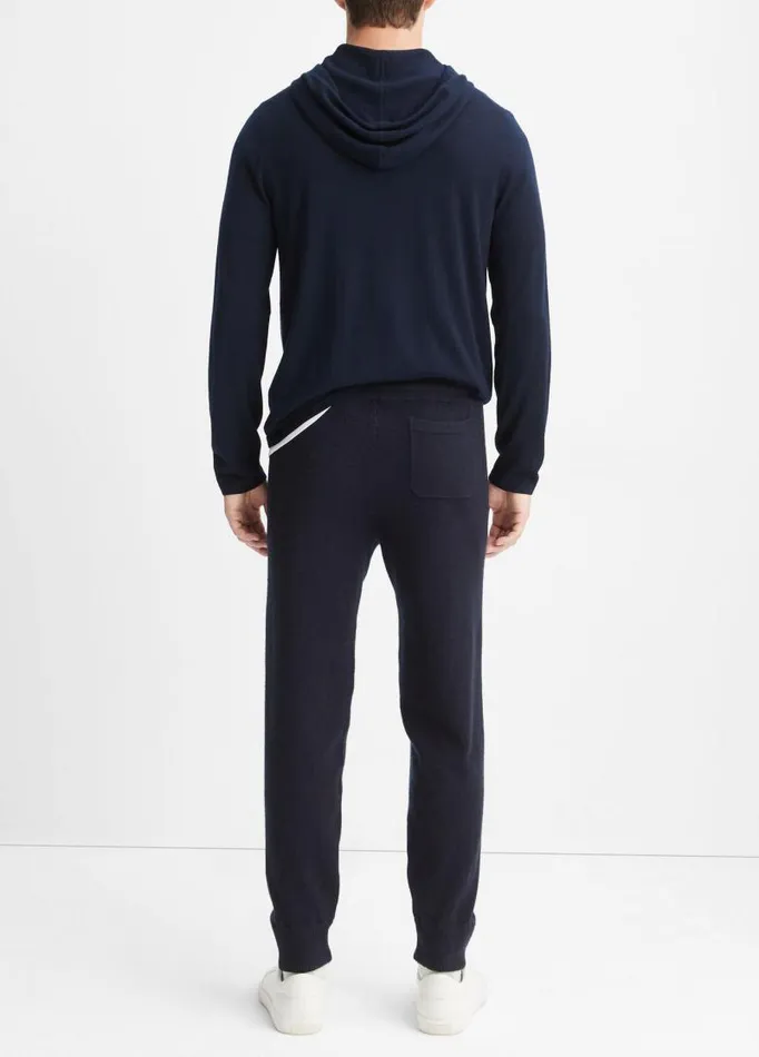 Men Pants and Shorts Vince Wool Cashmere Jogger Coastal Blue