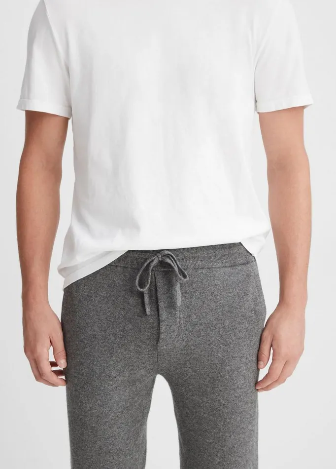 Men Pants and Shorts Vince Wool Cashmere Jogger Medium Grey