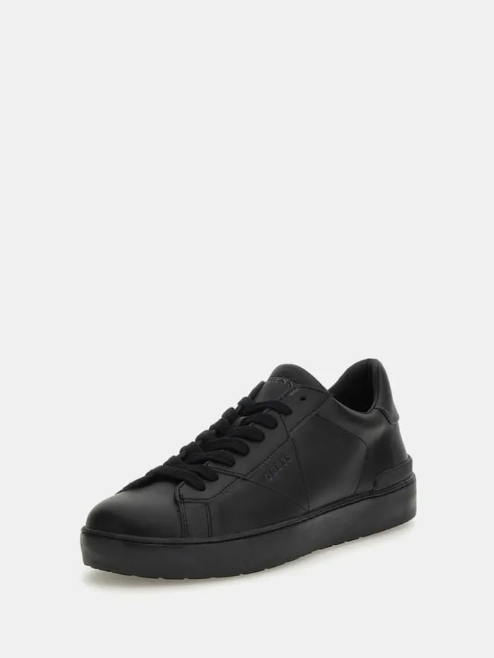 Men Parma Mixedleather Sneakers Black Guess Shoes