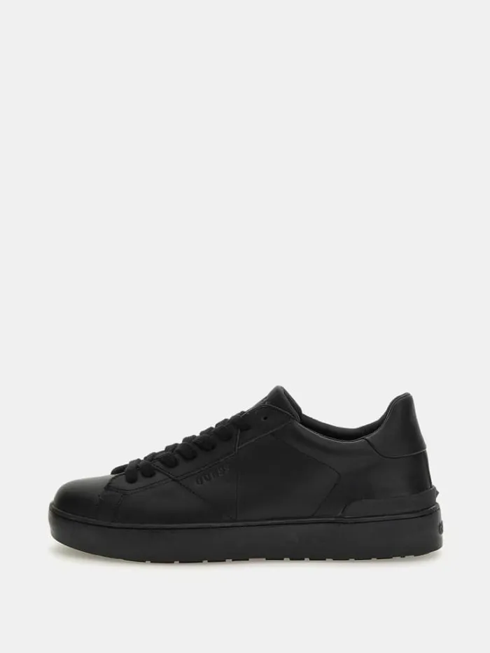 Men Parma Mixedleather Sneakers Black Guess Shoes