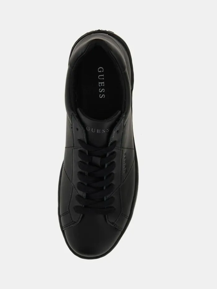 Men Parma Mixedleather Sneakers Black Guess Shoes
