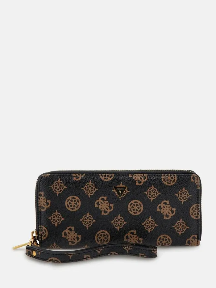 Men Peony 4g Logo Maxi Wallet Brown Guess Wallets