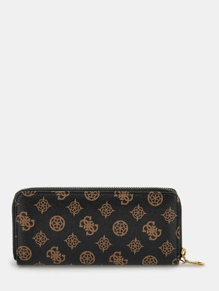Men Peony 4g Logo Maxi Wallet Brown Guess Wallets