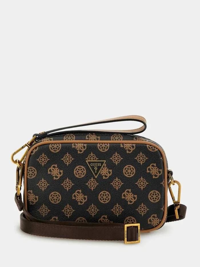 Men Peony 4g Logo Vanity Case Brown Guess City Bags