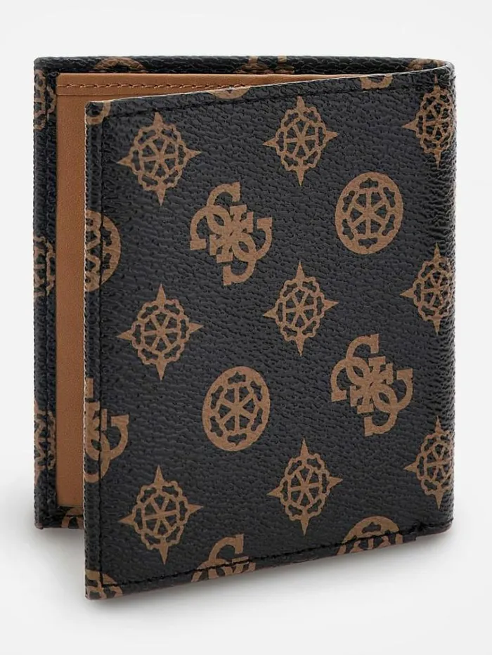 Men Peony 4g Logo Wallet Brown Guess Wallets