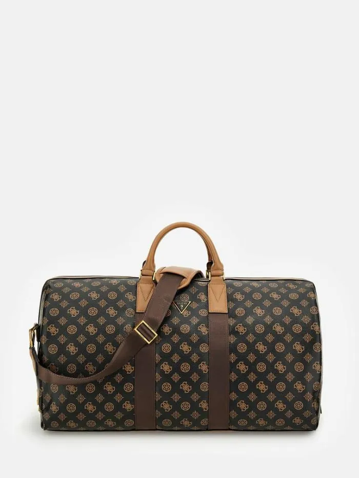 Men Peony 4g Logo Weekender Bag Brown Guess Travel Bags
