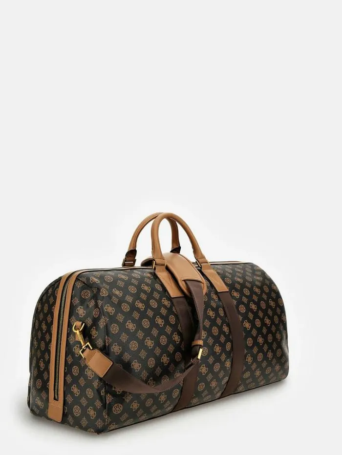 Men Peony 4g Logo Weekender Bag Brown Guess Travel Bags