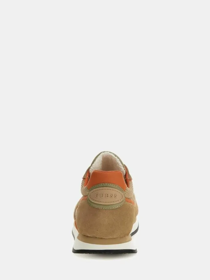 Men Potenza Leatherinsert Running Shoes Beige Guess Shoes