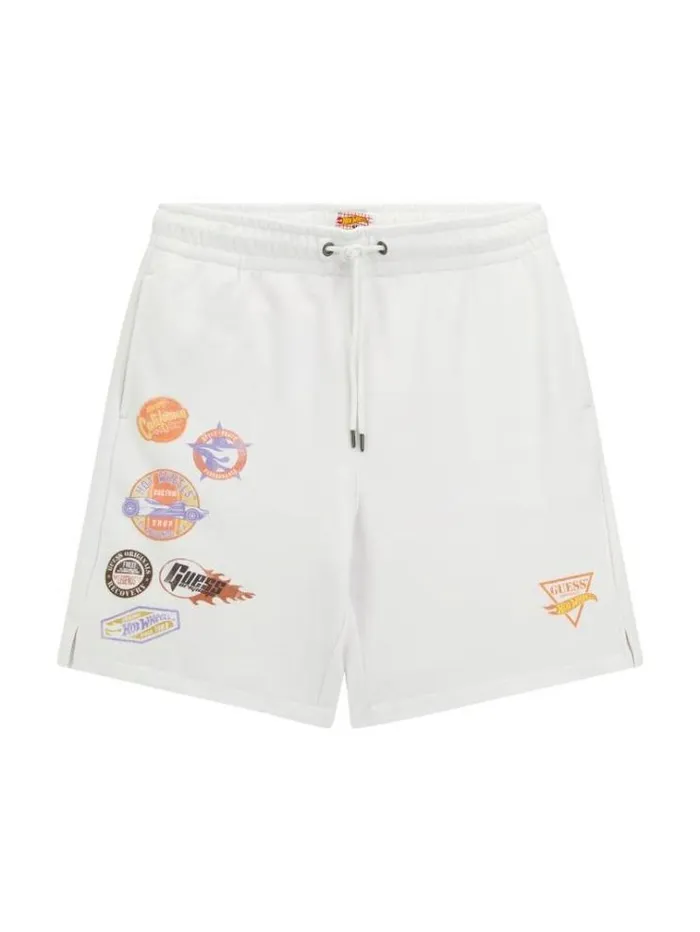 Men Print Shorts White Guess Shorts