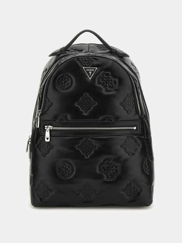 Men Puffed 4g Peony Logo Backpack Black Guess Backpacks And Bum Bags