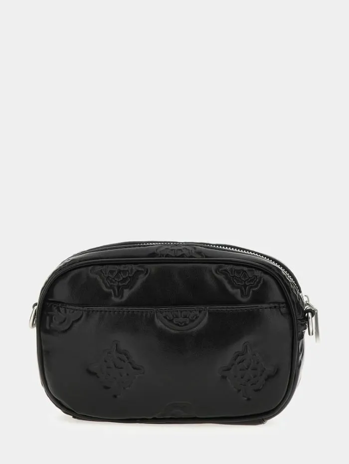 Men Puffed Peony Mini Crossbody Black Guess City Bags