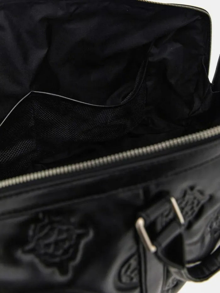 Men Puffed Peony Weekender Black Guess Travel Bags