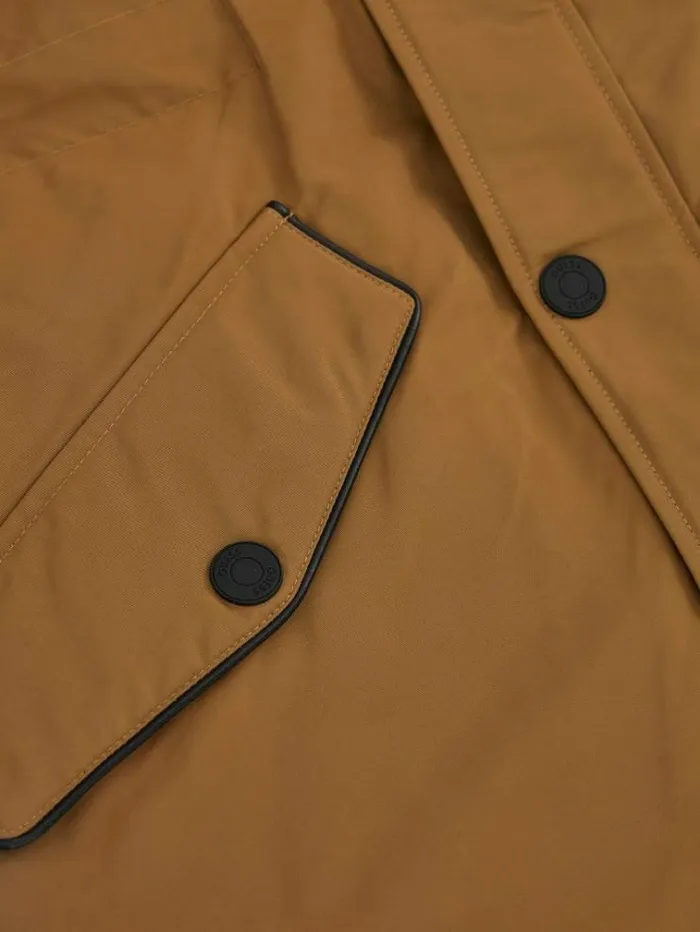 Men Real Down Parka Brown Guess Coats And Jackets