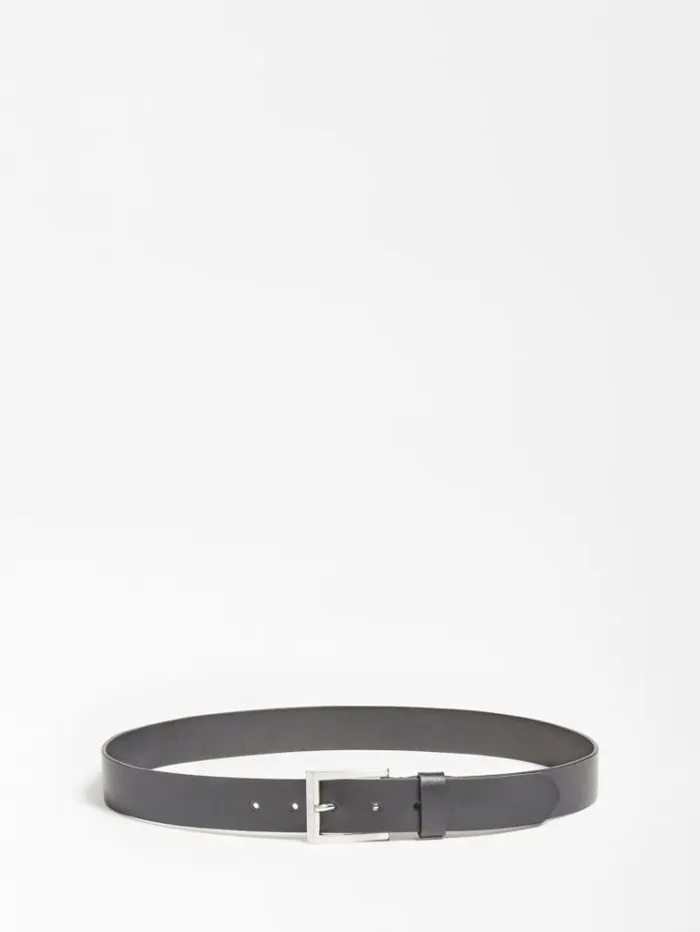 Men Real Leather Belt Black Guess Belts