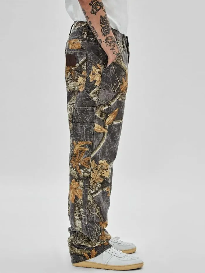 Men Realtree Camouflage Carpenter Pants Brown Multi Guess Trousers