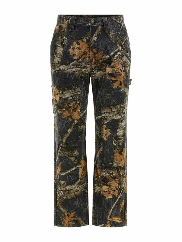 Men Realtree Camouflage Carpenter Pants Brown Multi Guess Trousers