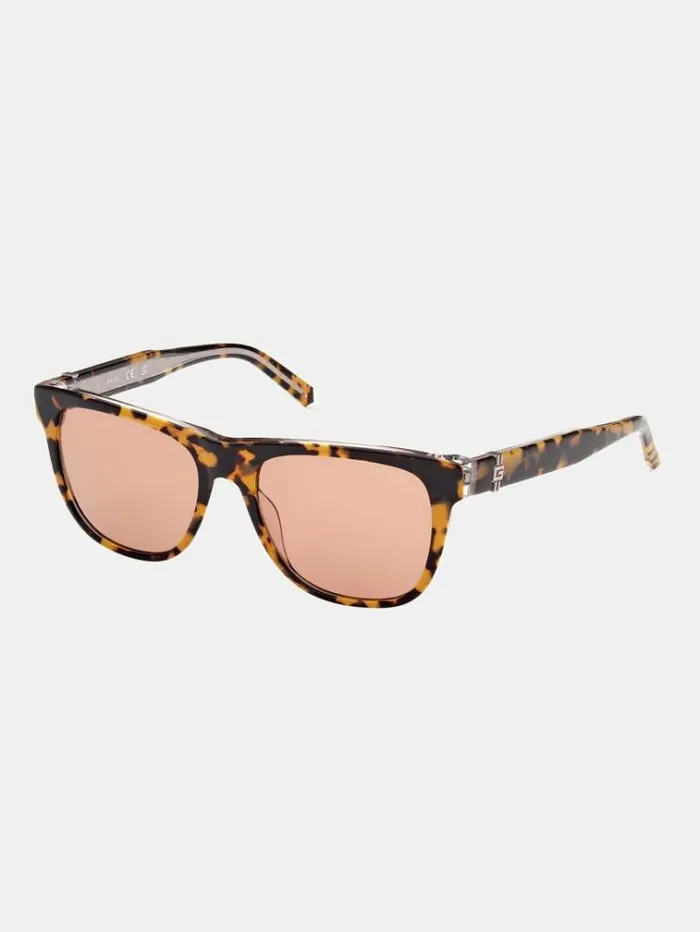 Men Rectangular Sunglasses Model Beige Guess Sunglasses