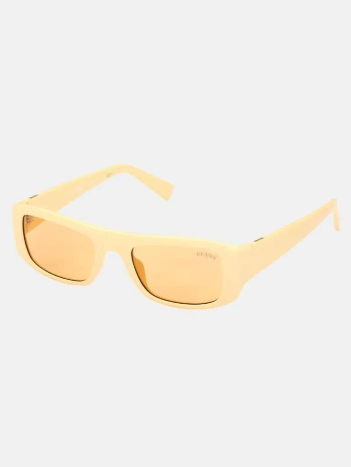 Men Rectangular Sunglasses Yellow Guess Sunglasses