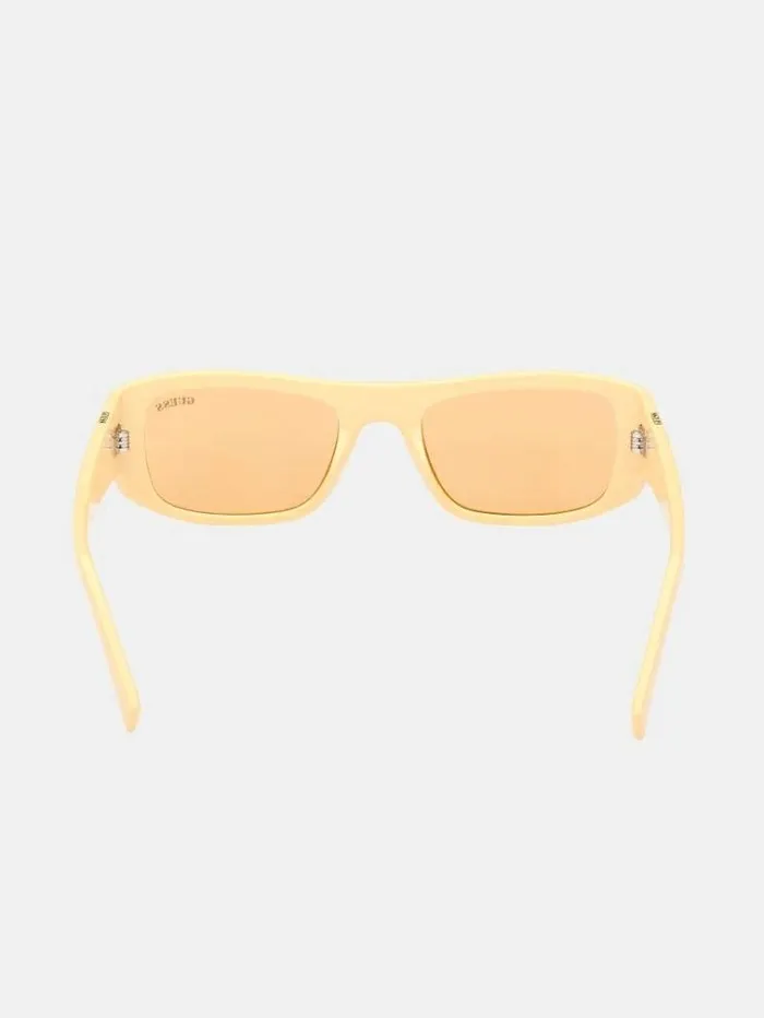 Men Rectangular Sunglasses Yellow Guess Sunglasses