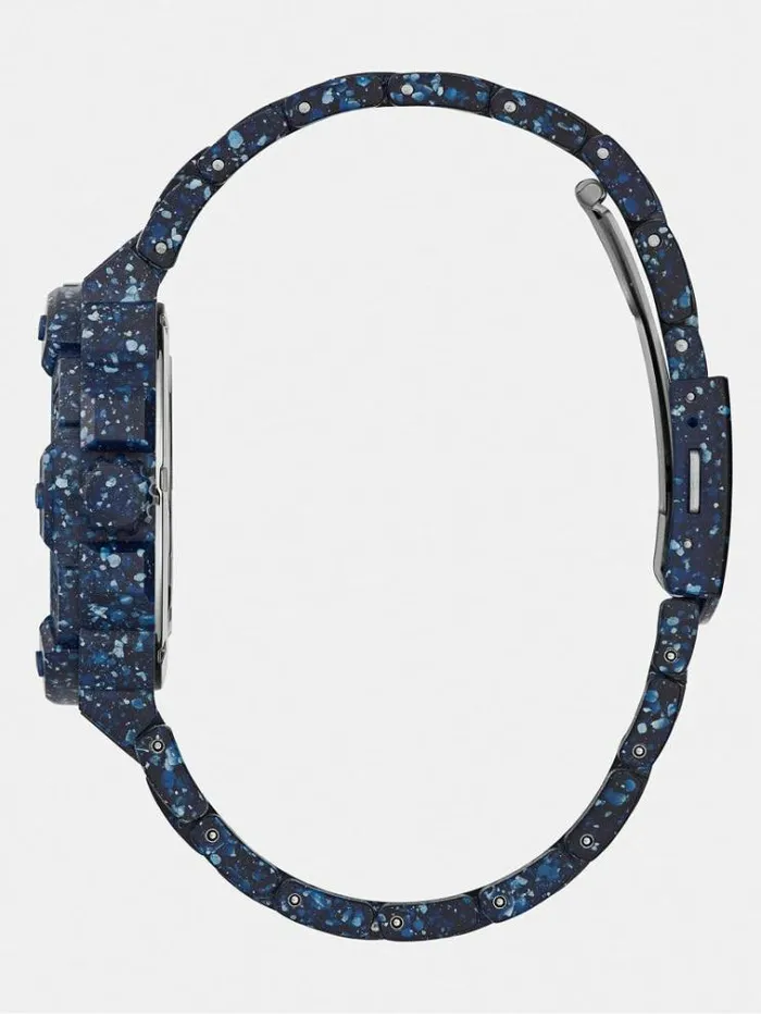Men Recycled Plastic Analogue Watch Blue Guess Watches