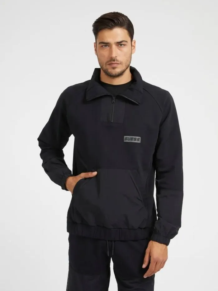 Men Reflective Detail Sweatshirt Black Guess Knitwear And Sweatshirts