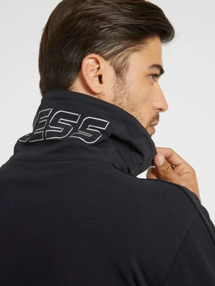 Men Reflective Detail Sweatshirt Black Guess Knitwear And Sweatshirts