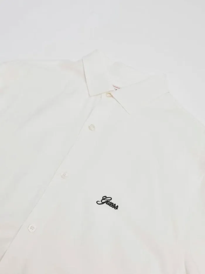 Men Regular Fit Classic Shirt White Guess Shirts