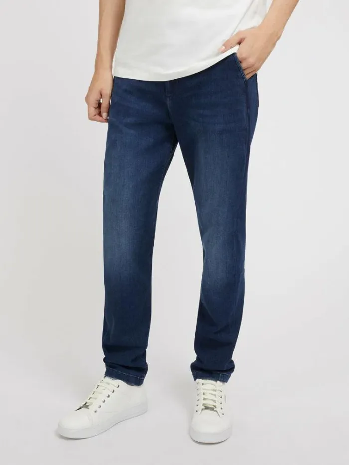 Men Regular Fit Denim Pant Blue Guess Regular And Relaxed