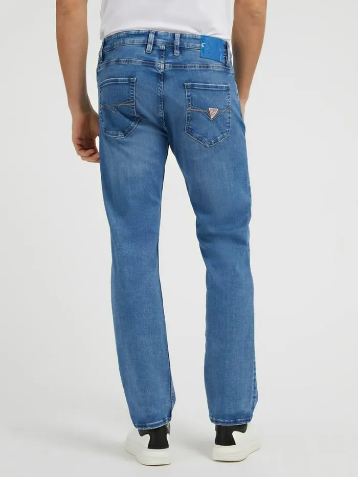 Men Regular Fit Denim Pant Blue Guess Regular And Relaxed