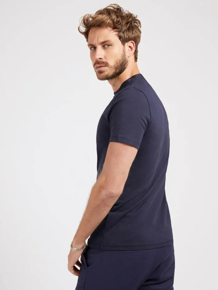 Men Regular Fit Tshirt Blue Guess Tshirts And Polo Shirts
