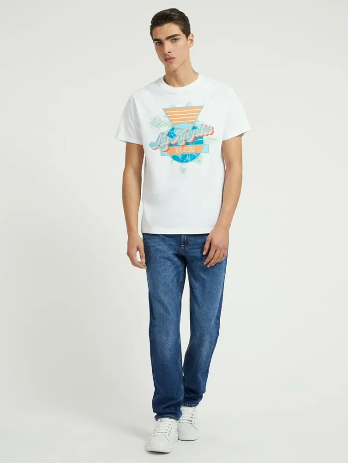Men Relaxed Fit Denim Pant Blue Guess Regular And Relaxed