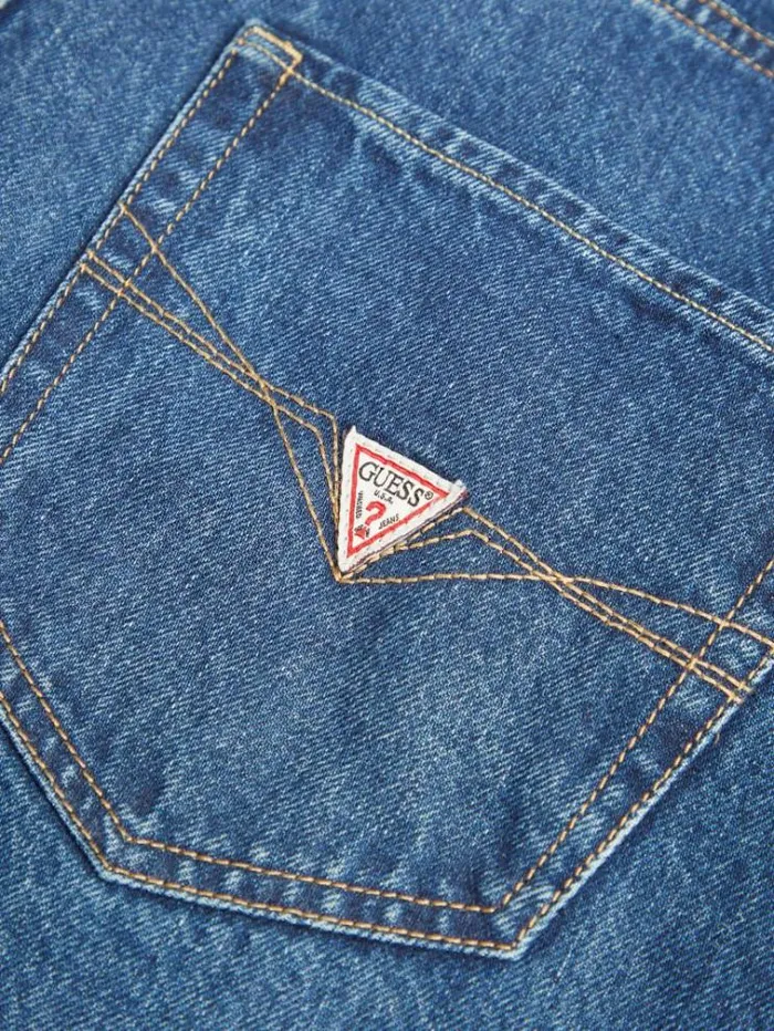 Men Relaxed Fit Denim Pant Blue Guess Regular And Relaxed