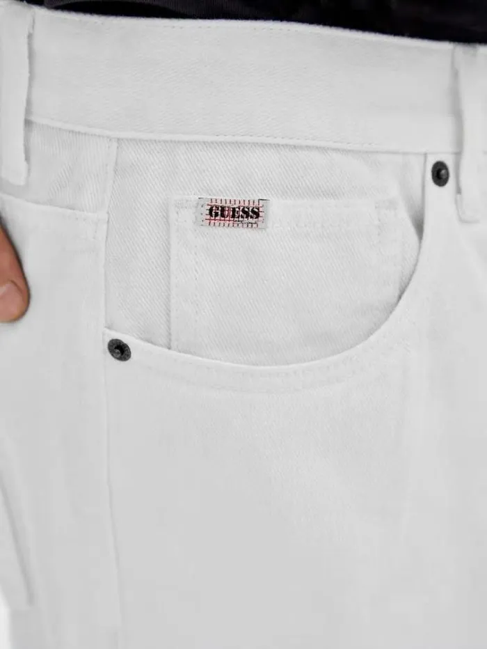 Men Relaxed Fit Denim Pant White Guess Regular And Relaxed