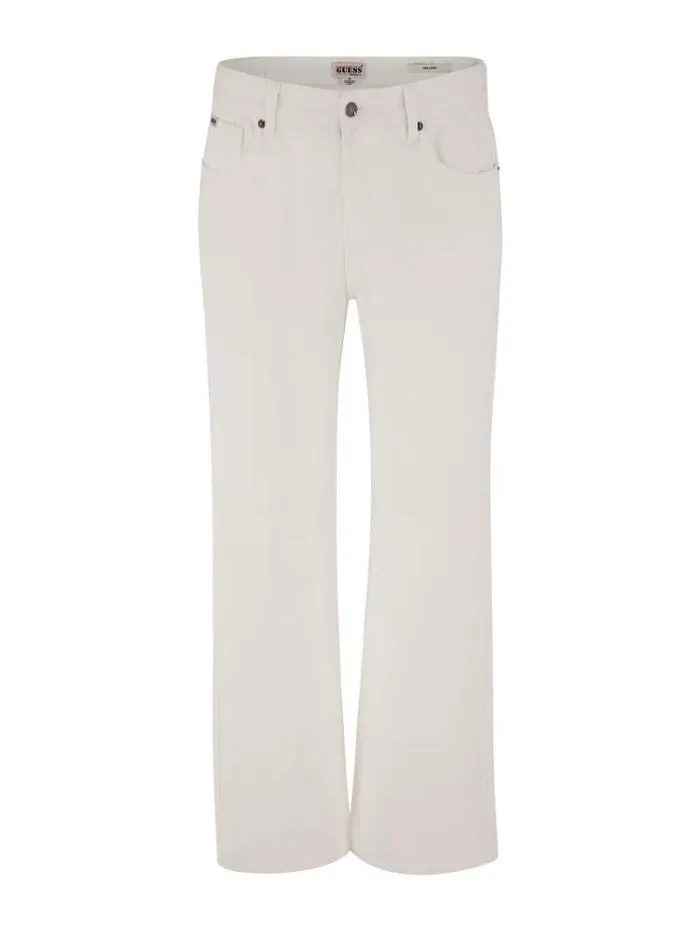 Men Relaxed Fit Denim Pant White Guess Regular And Relaxed
