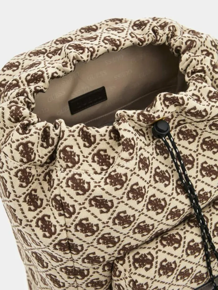 Men Retro 4g Logo Backpack Brown Multi Guess Backpacks And Bum Bags