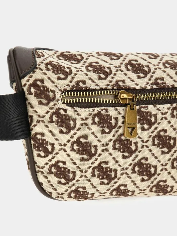Men Retro 4g Logo Belt Bag Brown Multi Guess Backpacks And Bum Bags