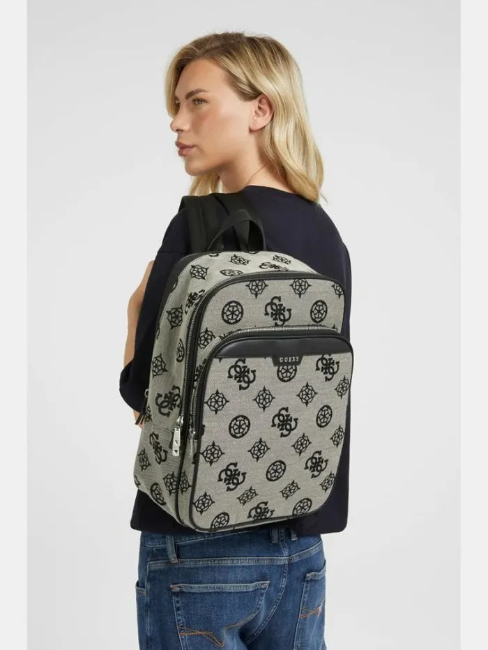 Men Retro 4g Peony Logo Backpack Black Guess Backpacks And Bum Bags