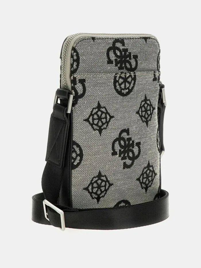 Men Retro 4g Peony Logo Mini Crossbody Black Guess City Bags