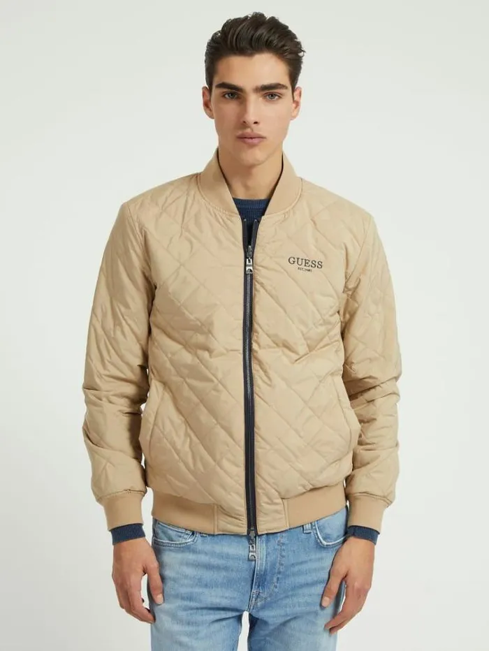 Men Reversible Bomber Jacket Blue Guess Coats And Jackets