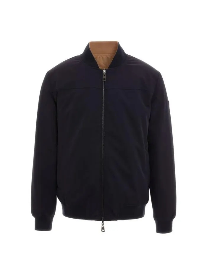 Men Reversible Bomber Jacket Blue Guess Coats And Jackets